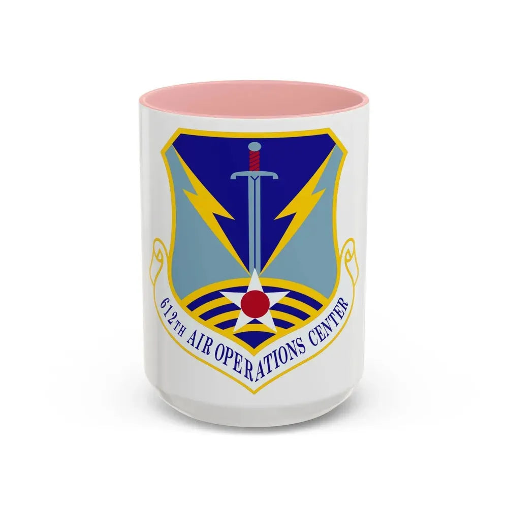 612 Air Operations Center ACC (U.S. Air Force) Accent Coffee Mug 15oz Pink - Go Mug Yourself