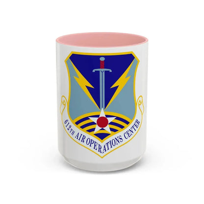 612 Air Operations Center ACC (U.S. Air Force) Accent Coffee Mug 15oz Pink - Go Mug Yourself