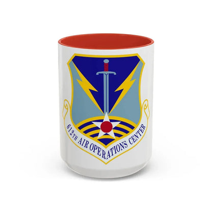 612 Air Operations Center ACC (U.S. Air Force) Accent Coffee Mug 15oz Red - Go Mug Yourself