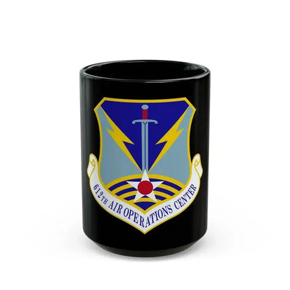 612 Air Operations Center ACC (U.S. Air Force) Black Coffee Mug 15oz - Go Mug Yourself