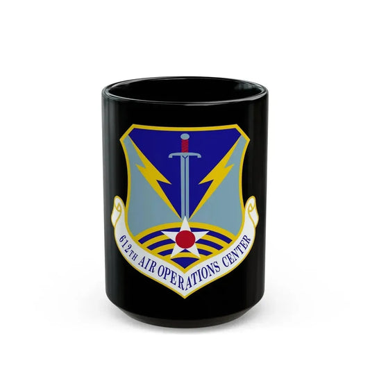 612 Air Operations Center ACC (U.S. Air Force) Black Coffee Mug 15oz - Go Mug Yourself