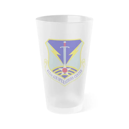 612 Air Operations Center ACC (U.S. Air Force) Frosted Pint Glass 16oz Default Title - Go Mug Yourself