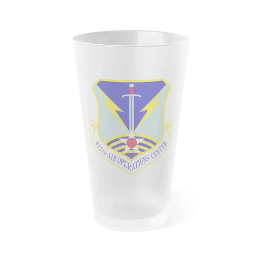 612 Air Operations Center ACC (U.S. Air Force) Frosted Pint Glass 16oz Default Title - Go Mug Yourself