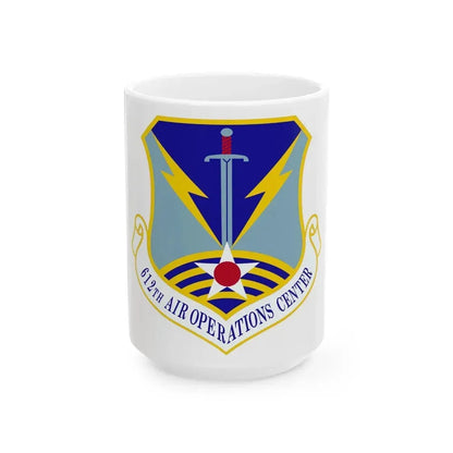 612 Air Operations Center ACC (U.S. Air Force) White Coffee Mug 15oz - Go Mug Yourself