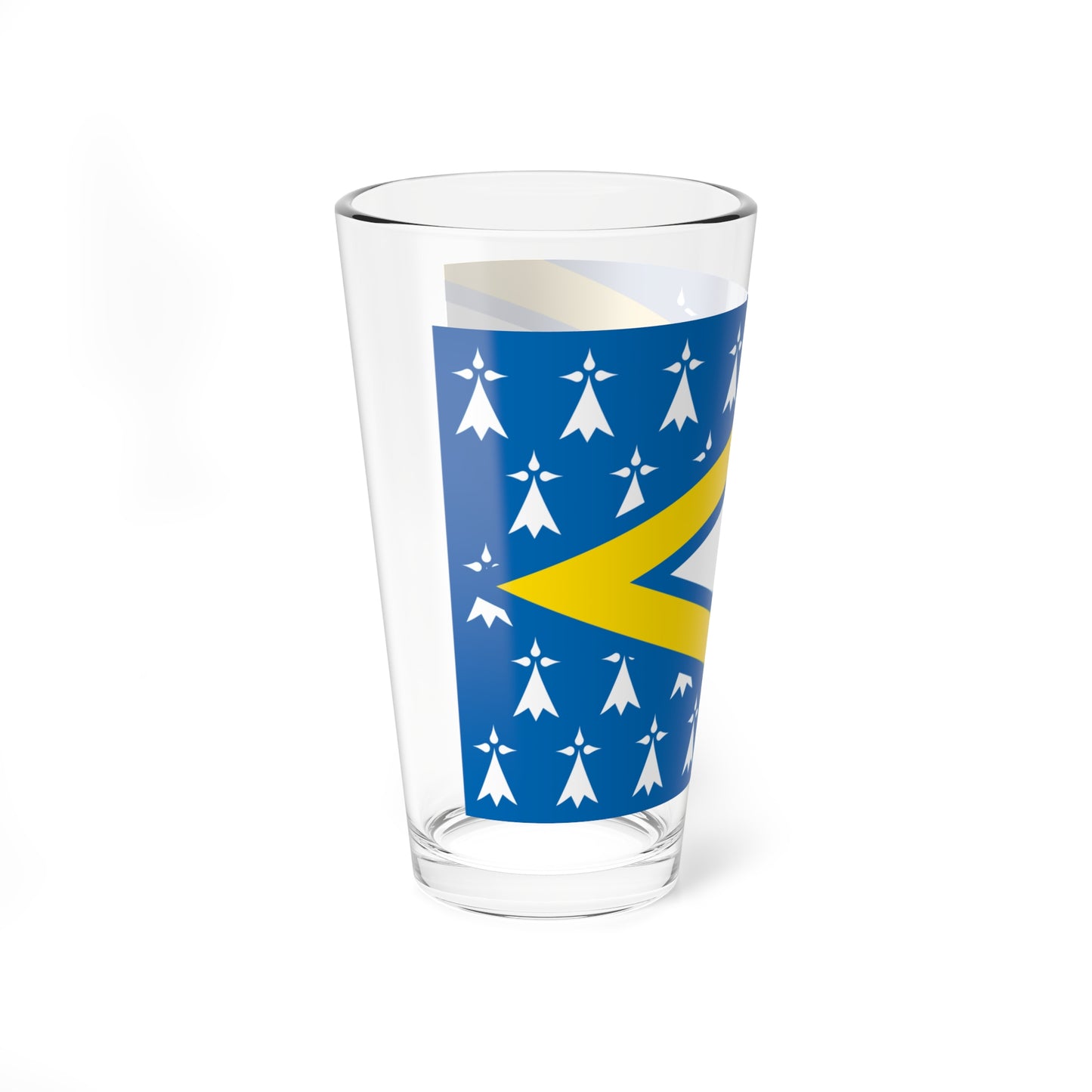 Presquile de Rhuys traditional district flag (France) Pint Glass 16oz