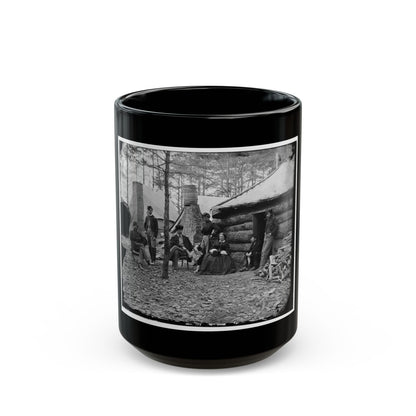Brandy Station, Va. Officers And A Lady At Headquarters Of 1st Brigade, Horse Artillery (U.S. Civil War) Black Coffee Mug