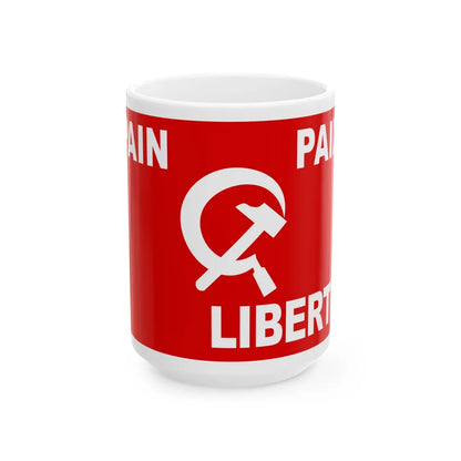 Flag of Algerian Communist Party - White Coffee Mug-15oz-Go Mug Yourself