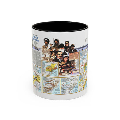 USA - Atlantic Gateways 2 (1983) (Map) Accent Coffee Mug