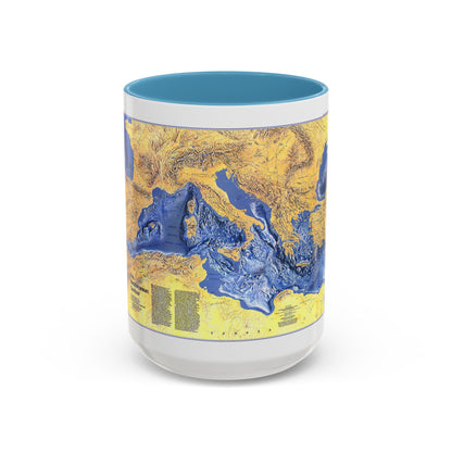 Mediterranean Seafloor (1982) (Map) Accent Coffee Mug