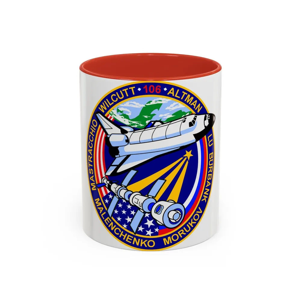 STS 106 (NASA) Accent Coffee Mug-11oz-Red-Go Mug Yourself