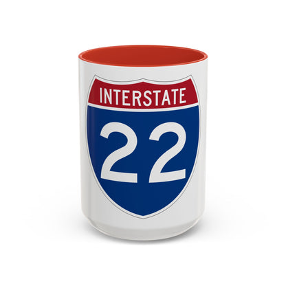 Interstate 22 (U.S. Highways) Accent Coffee Mug