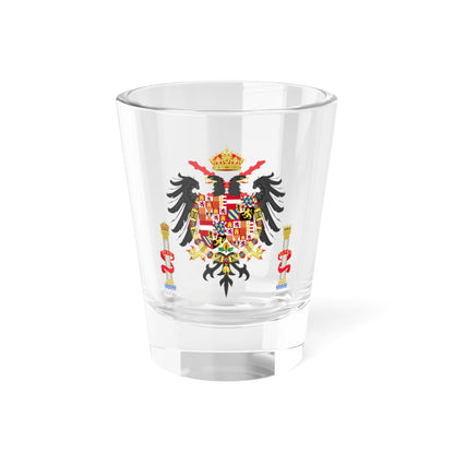 Greater Coat of Arms of Charles I of Spain Charles V as Holy Roman Emperor 1530-1556 (Spain) (Coat of Arms) Shot Glass 1.5oz
