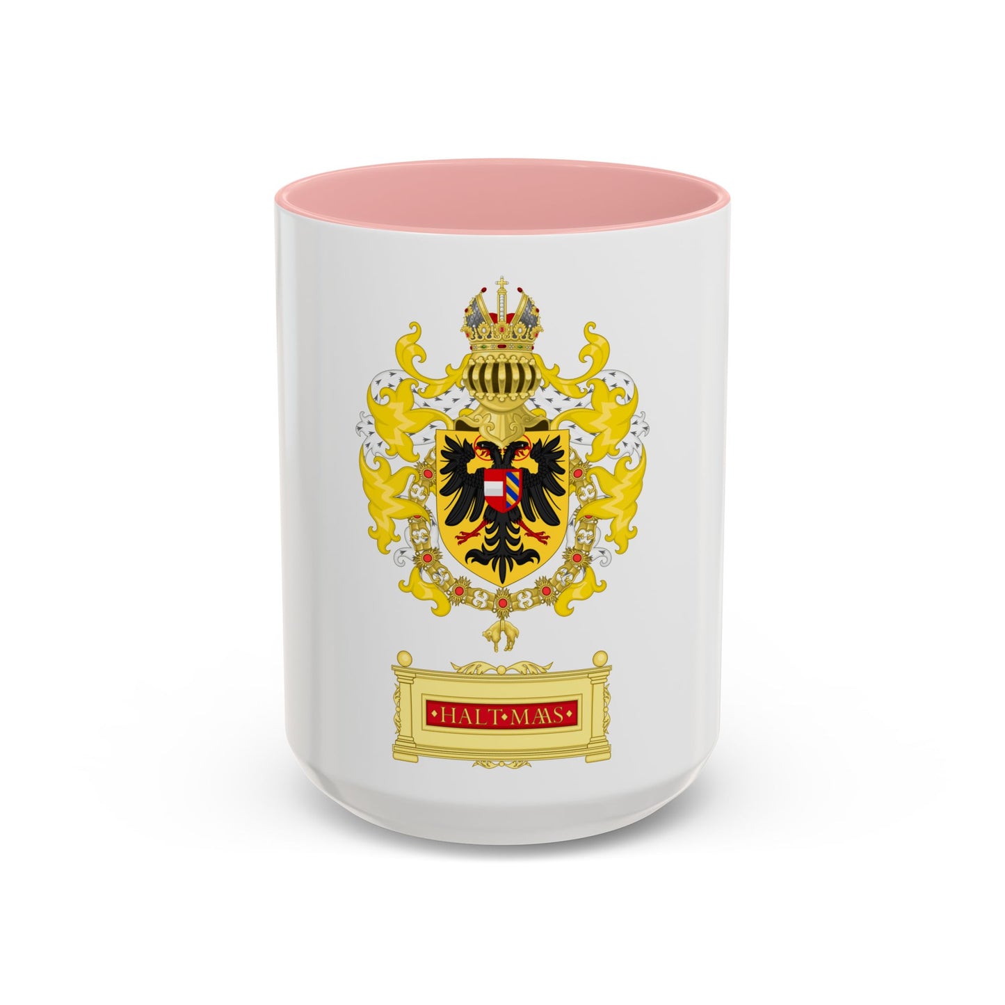 Ornamented Coat of Arms of Maximilian I, Holy Roman Emperor - Accent Coffee Mug