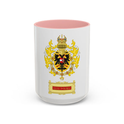 Ornamented Coat of Arms of Maximilian I, Holy Roman Emperor - Accent Coffee Mug