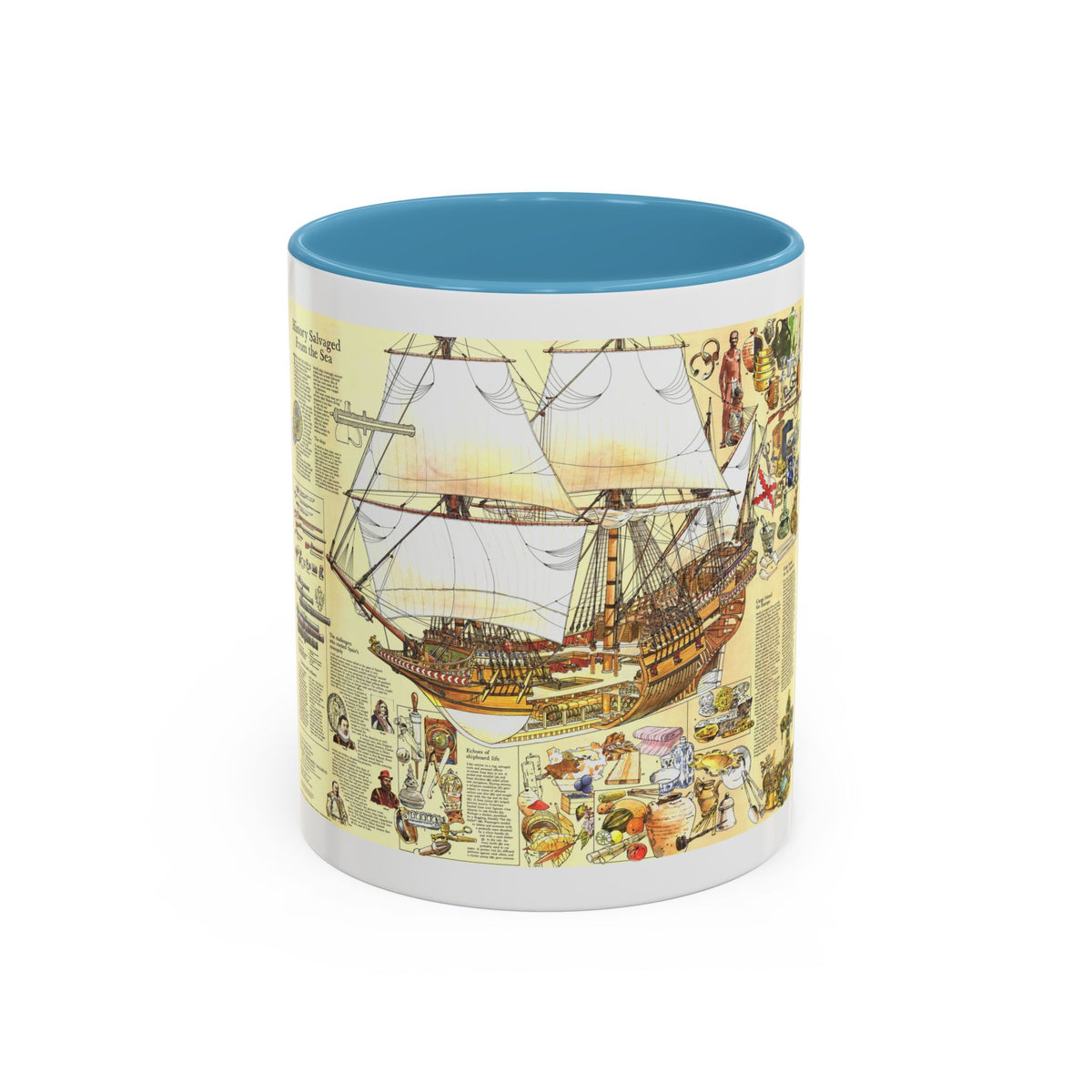 History Salvaged from the Sea (1977) (Map) Accent Coffee Mug