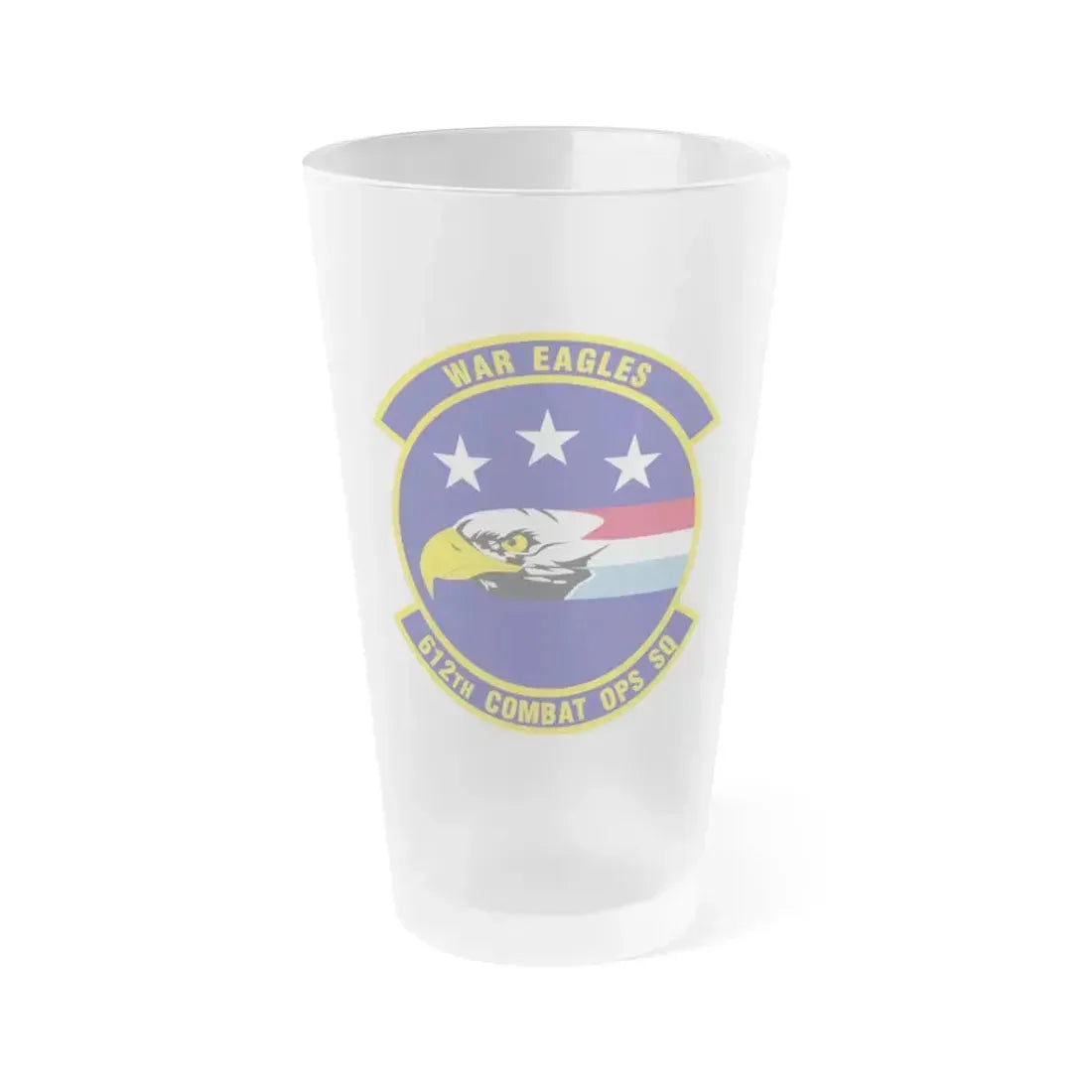612th Combat Operations Squadron (U.S. Air Force) Frosted Pint Glass 16oz 16oz Frosted - Go Mug Yourself