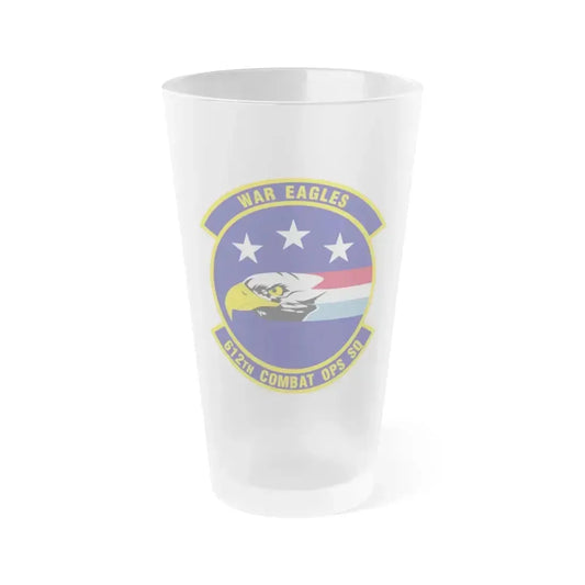 612th Combat Operations Squadron (U.S. Air Force) Frosted Pint Glass 16oz 16oz Frosted - Go Mug Yourself