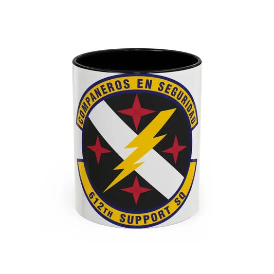612th Support Squadron (U.S. Air Force) Accent Coffee Mug 11oz Black - Go Mug Yourself