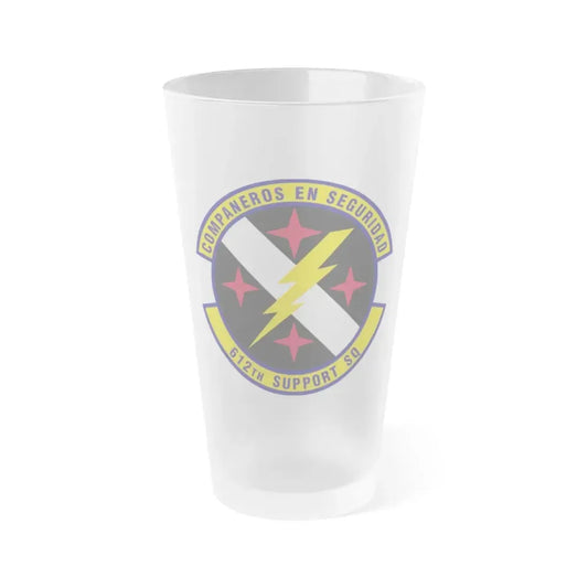 612th Support Squadron (U.S. Air Force) Frosted Pint Glass 16oz 16oz Frosted - Go Mug Yourself