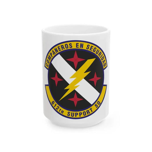 612th Support Squadron (U.S. Air Force) White Coffee Mug 15oz - Go Mug Yourself