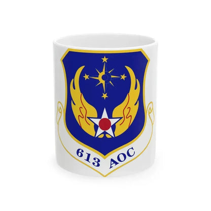 613 Air Operations Center PACAF (U.S. Air Force) White Coffee Mug 11oz - Go Mug Yourself