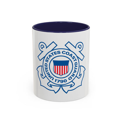 USCG Official Emblem (U.S. Coast Guard) Accent Coffee Mug