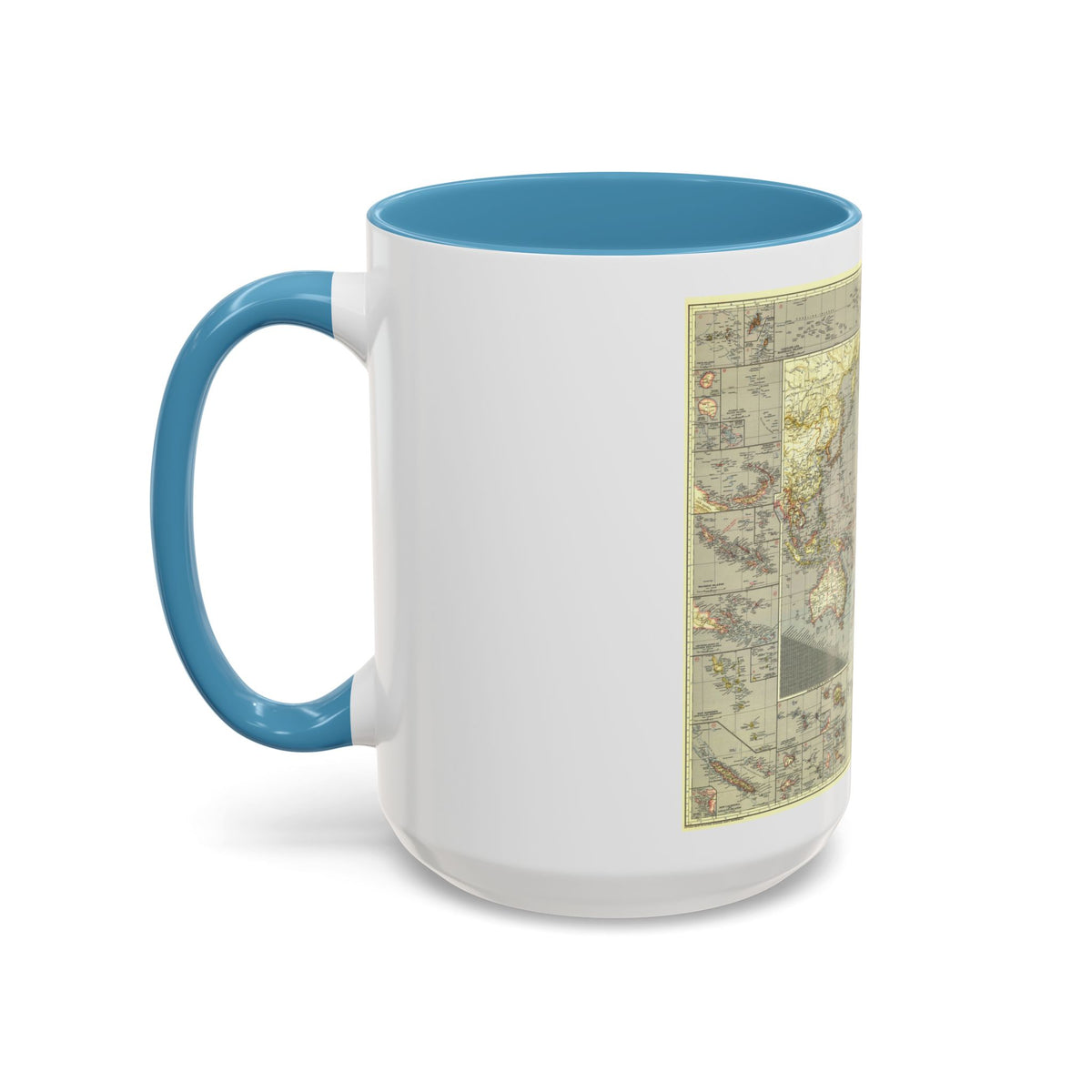 Pacific Ocean (1936) (Map) Accent Coffee Mug