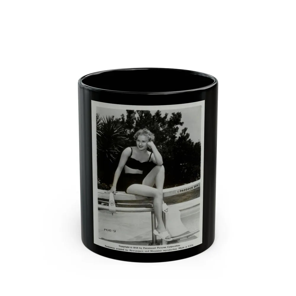 Carol Ohmart #10 (Vintage Female Icon) Black Coffee Mug-11oz-Go Mug Yourself