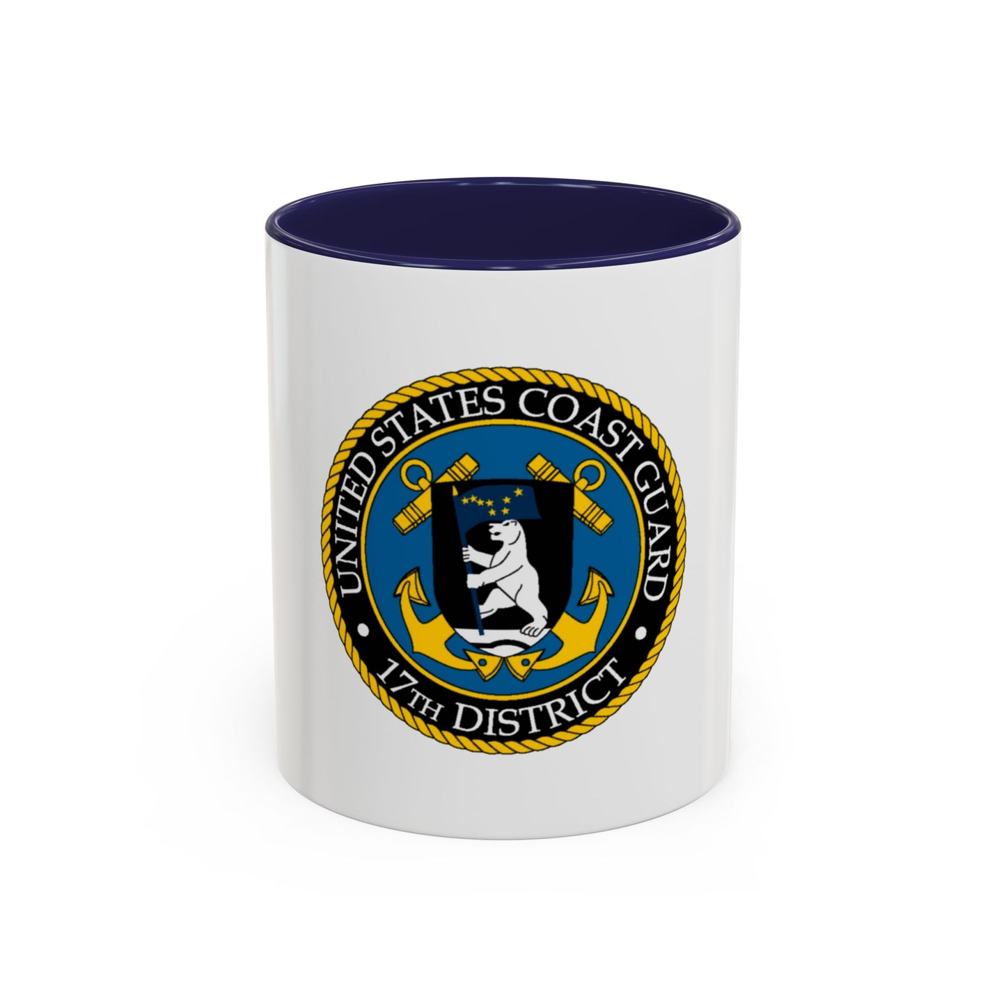 USCG 17th District (U.S. Coast Guard) Accent Coffee Mug