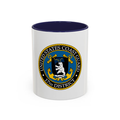 USCG 17th District (U.S. Coast Guard) Accent Coffee Mug