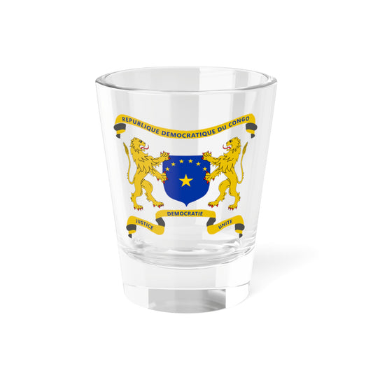 Greater coat of arms of the Democratic Republic of Congo 1999-2003 (Congo) (Coat of Arms) Shot Glass 1.5oz
