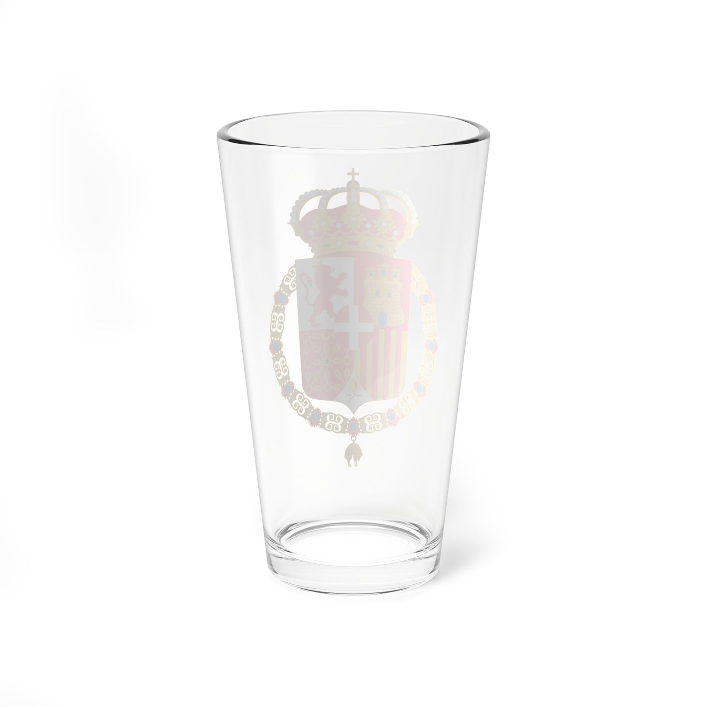 Escudo de España Amadeo de Saboya con toisón (Spain) (Coat of Arms) Pint Glass 16oz