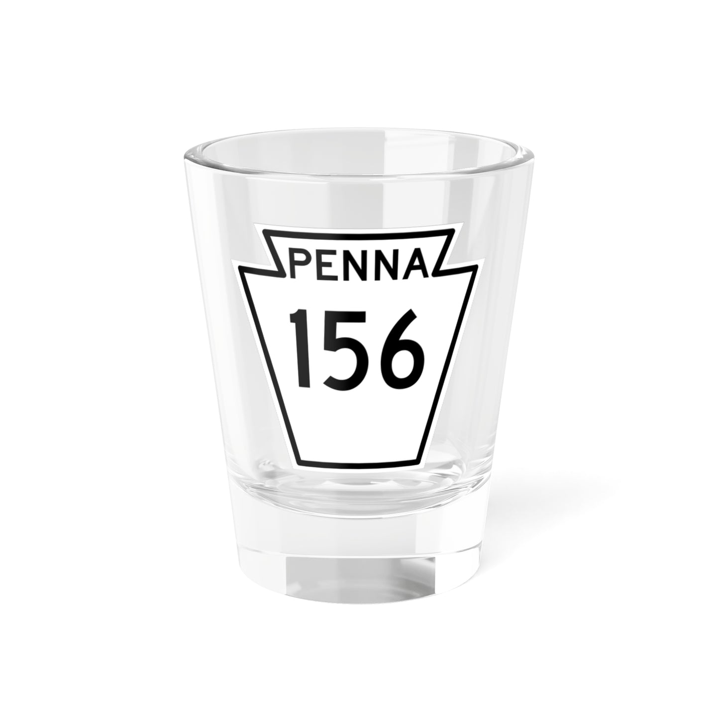 PA-156 1948 (Pennsylvania) (Road Sign) Shot Glass 1.5oz