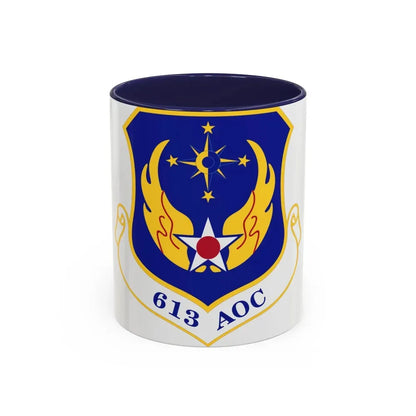 613th Air and Space Operations Center (U.S. Air Force) Accent Coffee Mug 11oz Navy - Go Mug Yourself