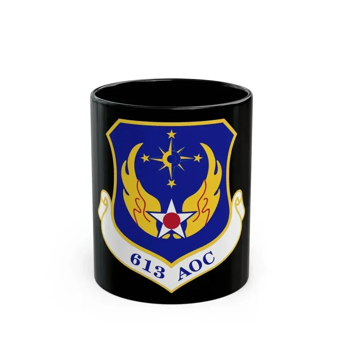 613th Air and Space Operations Center (U.S. Air Force) Black Coffee Mug 11oz - Go Mug Yourself