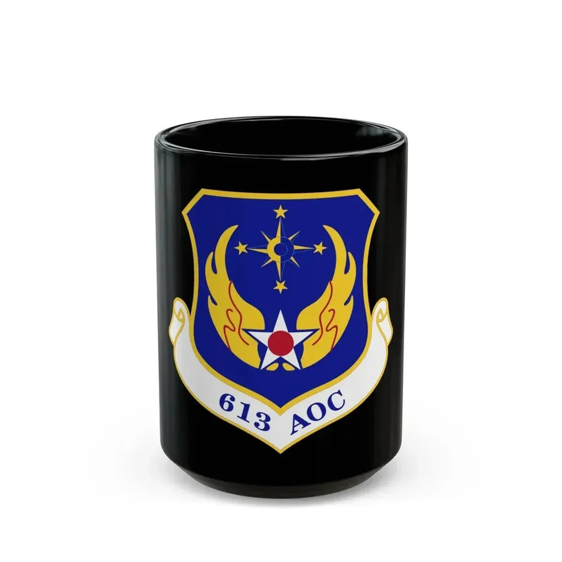 613th Air and Space Operations Center (U.S. Air Force) Black Coffee Mug 15oz - Go Mug Yourself