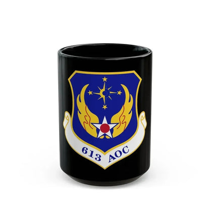 613th Air and Space Operations Center (U.S. Air Force) Black Coffee Mug 15oz - Go Mug Yourself