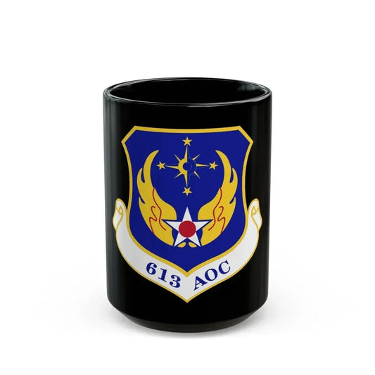 613th Air and Space Operations Center (U.S. Air Force) Black Coffee Mug 15oz - Go Mug Yourself