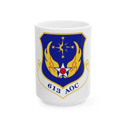 613th Air and Space Operations Center (U.S. Air Force) White Coffee Mug 15oz - Go Mug Yourself