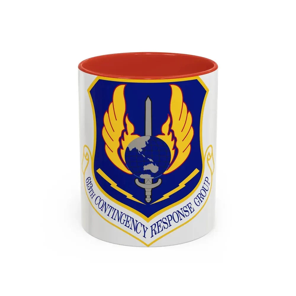 613th Contingency Response Group (U.S. Air Force) Accent Coffee Mug 11oz Red - Go Mug Yourself