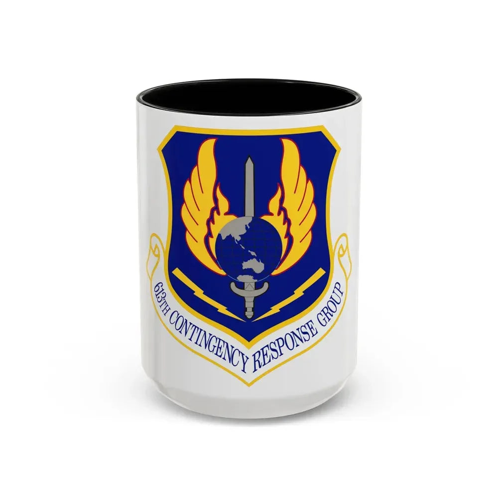 613th Contingency Response Group (U.S. Air Force) Accent Coffee Mug 15oz Black - Go Mug Yourself