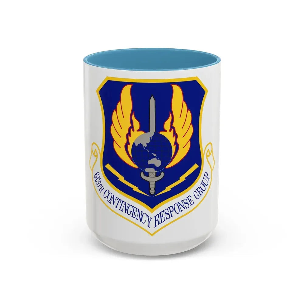 613th Contingency Response Group (U.S. Air Force) Accent Coffee Mug 15oz Light Blue - Go Mug Yourself