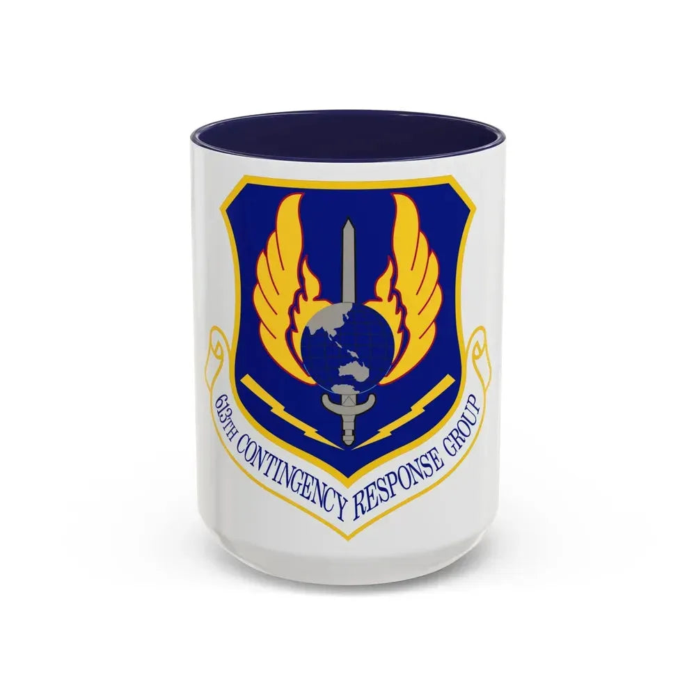 613th Contingency Response Group (U.S. Air Force) Accent Coffee Mug 15oz Navy - Go Mug Yourself