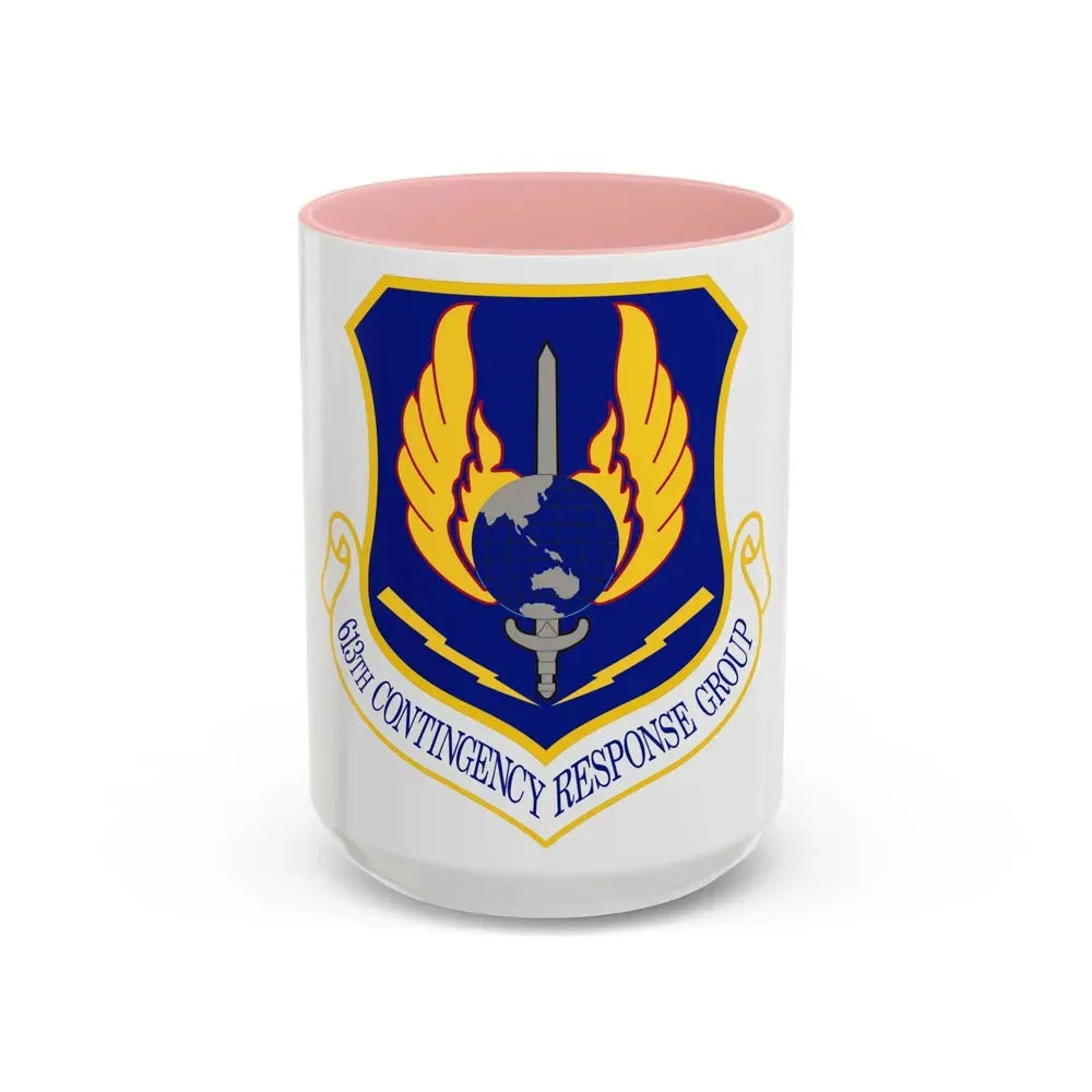 613th Contingency Response Group (U.S. Air Force) Accent Coffee Mug 15oz Pink - Go Mug Yourself