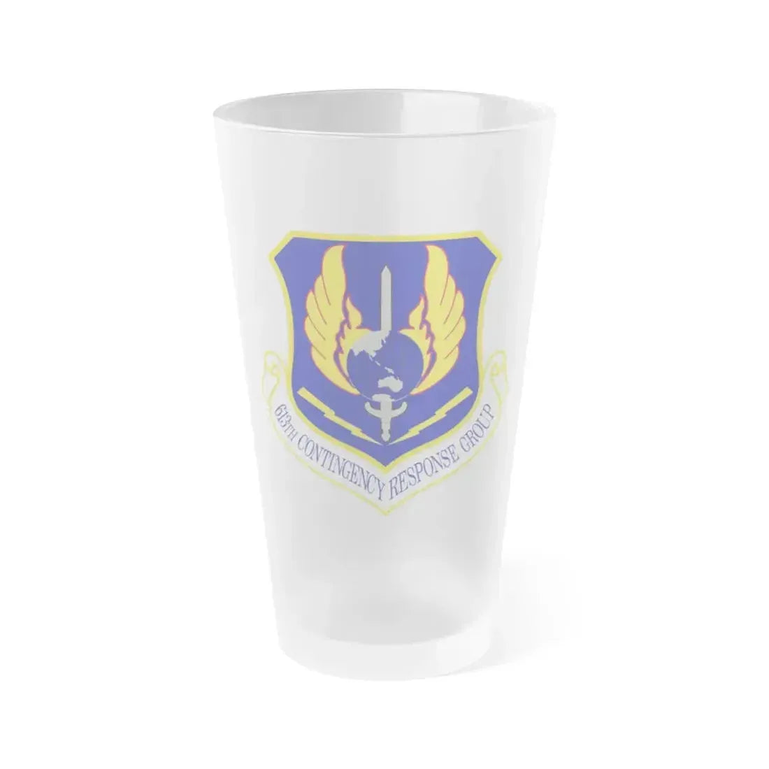 613th Contingency Response Group (U.S. Air Force) Frosted Pint Glass 16oz 16oz Frosted - Go Mug Yourself