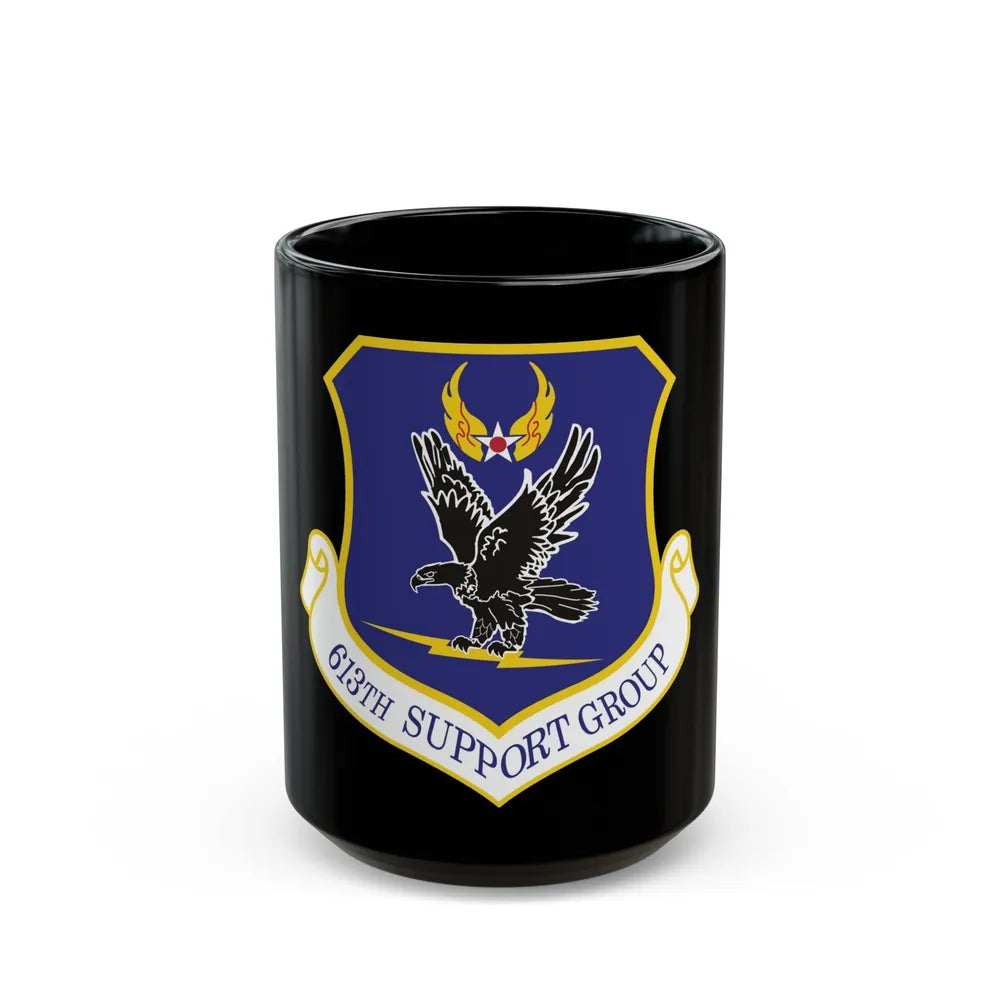 613th Support Group (U.S. Air Force) Black Coffee Mug-15oz-Go Mug Yourself