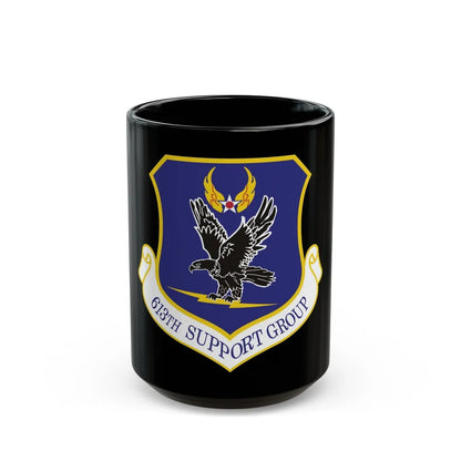 613th Support Group (U.S. Air Force) Black Coffee Mug-15oz-Go Mug Yourself