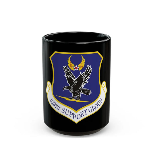 613th Support Group (U.S. Air Force) Black Coffee Mug-15oz-Go Mug Yourself