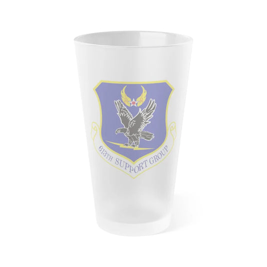 613th Support Group (U.S. Air Force) Frosted Pint Glass 16oz-16oz-Frosted-Go Mug Yourself