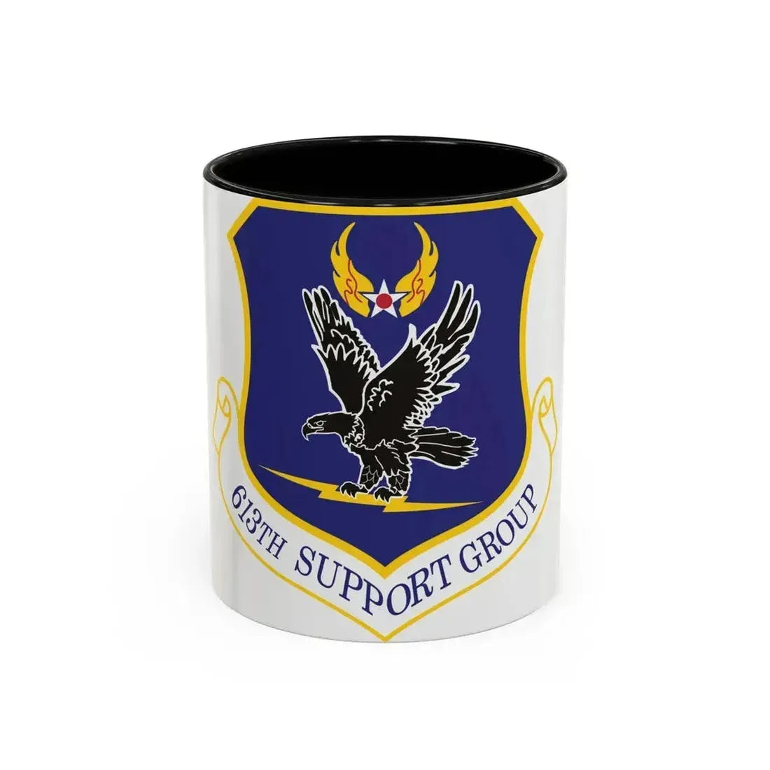 613th Support Group (U.S. Air Force) Accent Coffee Mug 11oz Black - Go Mug Yourself